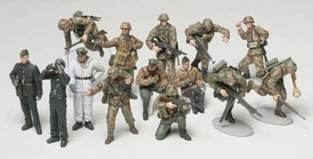 Niemieccy żołnierze piechoty zmechanizowanej, plastikowe figurki do sklejania Tamiya 32514 w skali 1:48.-image_Tamiya_32514_1