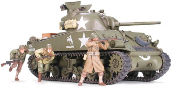 Amerykański czołg M4A3 Sherman, plastikowy model do sklejania Tamiya 35250 w skali 1:35-image_Tamiya_35250_1