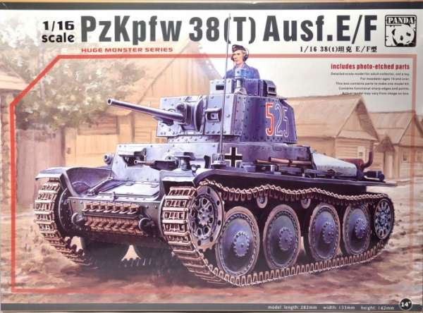 Model niemieckiego czołgu PZ38T wersja e/f w skali 1:16.-image_Panda Model Hobby_16001_1