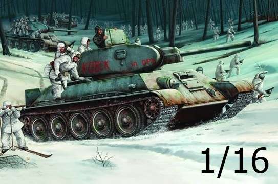 Radziecki czołg T-34/76 (1942), plastikowy model do sklejania Trumpeter 00905 w skali 1:16.-image_Trumpeter_00905_1