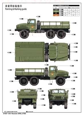 Model rosyjskiej ciężarówki URAL-375D, plastikowy_model_do_sklejania_trumpeter_01027_image_3-image_Trumpeter_01027_4