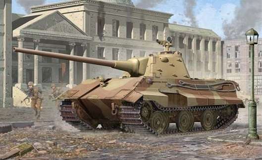 Niemiecki prototypowy czołg podstawowy E-50 (50-75 ton) / Standpanzer, plastikowy model do sklejania Trumpeter 01536 w skali 1:35.-image_Trumpeter_01536_1