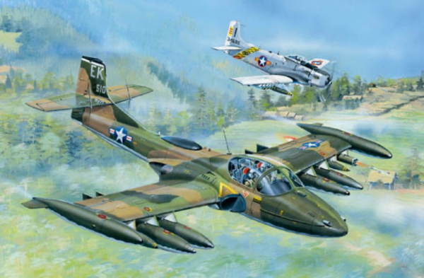 Trumpeter 02888 US A-37A Dragonfly Light Ground-Attack Aircraft model 1-48