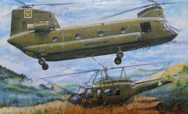 Amerykański wielozadaniowy helikopter CH-47A Chinook, plastikowy model do sklejania Trumpeter 05104 w skali 1:35-image_Trumpeter_05104_1