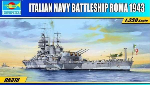 Model włoskiego pancernika RN Roma w skali 1:350 do sklejania, model Trumpeter 05318_image_15-image_Trumpeter_05318_4