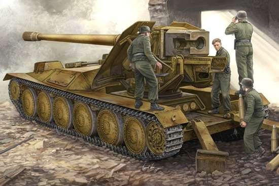 German 12.8cm PaK 44 Waffenträger Krupp 1 Trumpeter 05523 model_tru05523_image_1-image_Trumpeter_05523_1