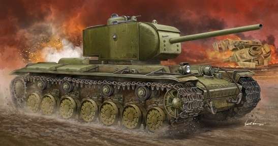 Super ciężki czołg KW-220 zwany radzieckim Tygrysem, plastikowy model do sklejania Trumpeter 05553 w skali 1:35.-image_Trumpeter_05553_1