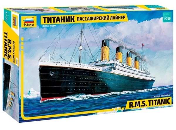 Brytyjski okręt liniowy R.M.S. Titanic, plastikowy model do sklejania Zvezda 9059 w skali 1:700-image_Zvezda_9059_1