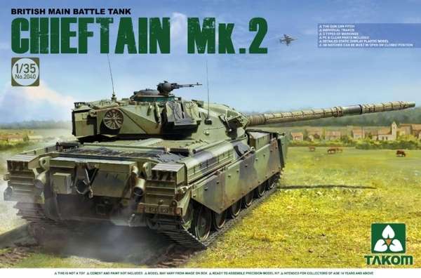 Brytyjski czołg Chieftain Mk.2, plastikowy model do sklejania Takom 2040 w skali 1:35-image_Takom_2040_1