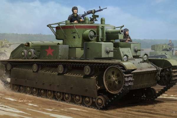 Soviet T-28 Medium Tank (Welded) model_do_sklejania_radzieckiego_czolgu_sredniego_t_28_hobby_boss_83852_image_1-image_Hobby Boss_83852_1