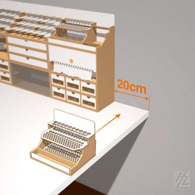 Hobby Zone OMs07 - modułowy organizer na pędzle i narzędzia modelarskie - 20cm - image modeledo.pl -d-image_Hobby Zone_OMs07_3