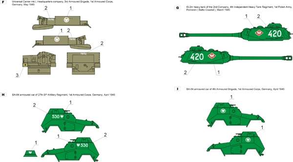 Polska kalkomania - Wojsko Polskie 1943-45 cz.1 skala 1-48