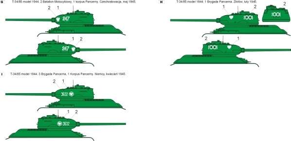 48D03 Polska kalkomania - T-34 w Wojsku Polskim 1943-45 - 1/48