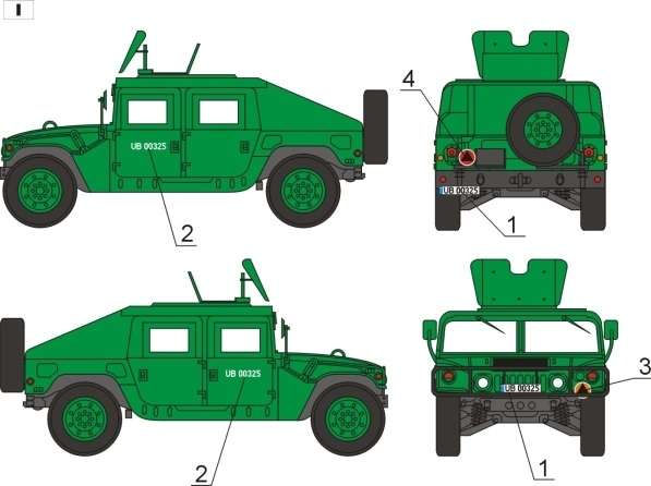 35D04 Polska kalkomania - Hummery w Wojsku Polskim - skala 1/35