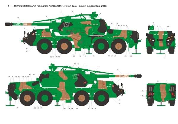 35D25 Polska kalkomania - Polskie DANY w Afganistanie - skala 1/35