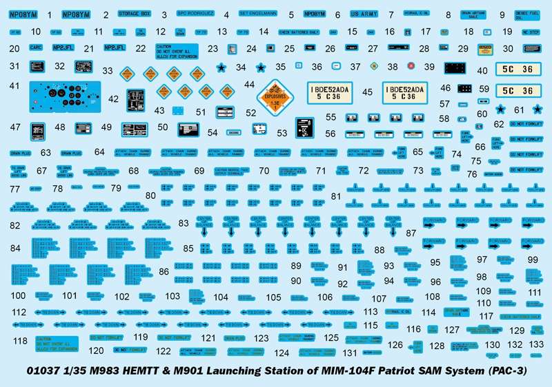 Trumpeter 01037 w skali 1:35 - model M983 HEMTT and M901 Launching Station - image c-image_Trumpeter_01037_3