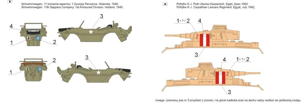 35D32 Polska kalkomania - Pojazdy zdobyczne i nietypowe w Wojsku polskim oraz PSZ - skala 1/35