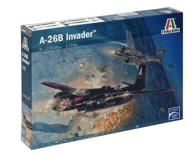 Bombowiec Douglas A-26B Invader w skali 1-72 image_italeri_1358_7-image_Italeri_1358_9