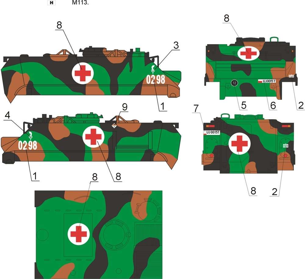 35D21 Polska kalkomania - Pojazdy 10tej Brygady Kawalerii Pancernej cz.1 - skala 1/35