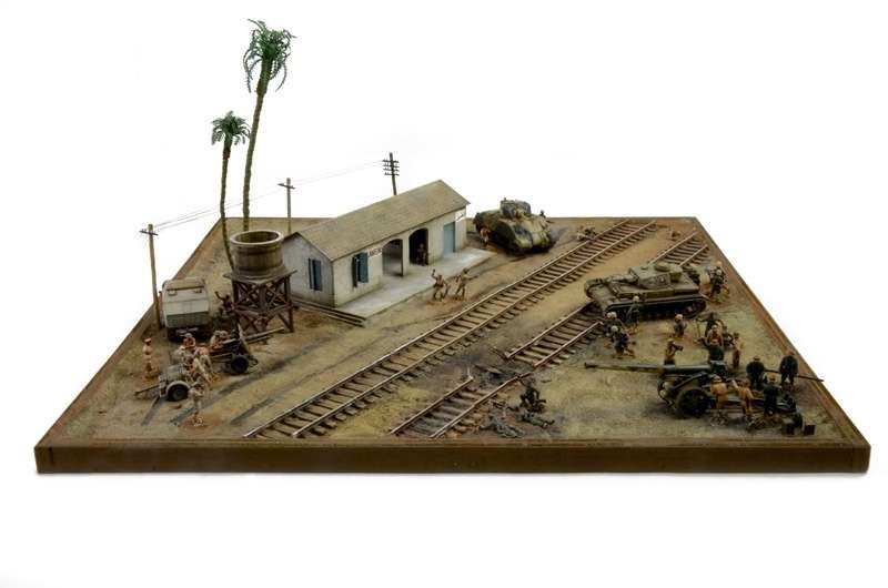 Battle Set El ALamein The Railway Station Italeri 6181 zestaw modelarski do sklejania image_1_ita6181_c-image_Italeri_6181_3