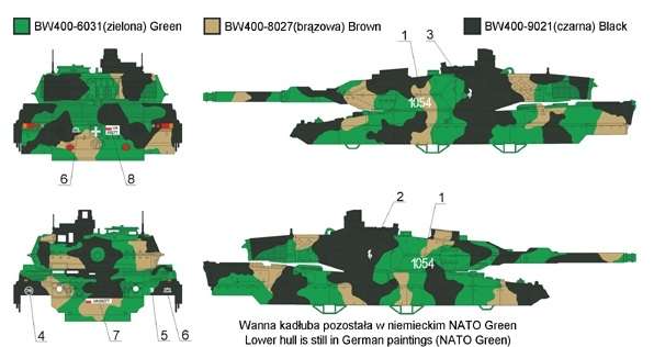 35D28 Polska kalkomania - Leopard 2A5 w 34 Brygadzie Kawalerii Pancernej cz.1 - 1:35