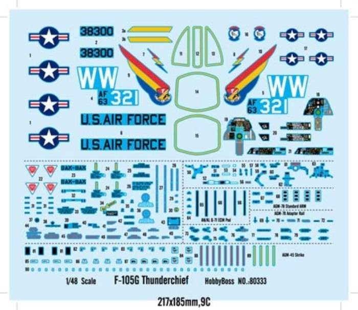 Plastikowy model Hobby Boss 80333 F-105G Thunderchief do sklejania - image_2-image_Hobby Boss_80333_2