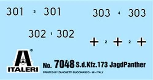 Kalkomania do modelu Sd.Kfz. 173 Jagdpanther-image_Italeri_7048_3