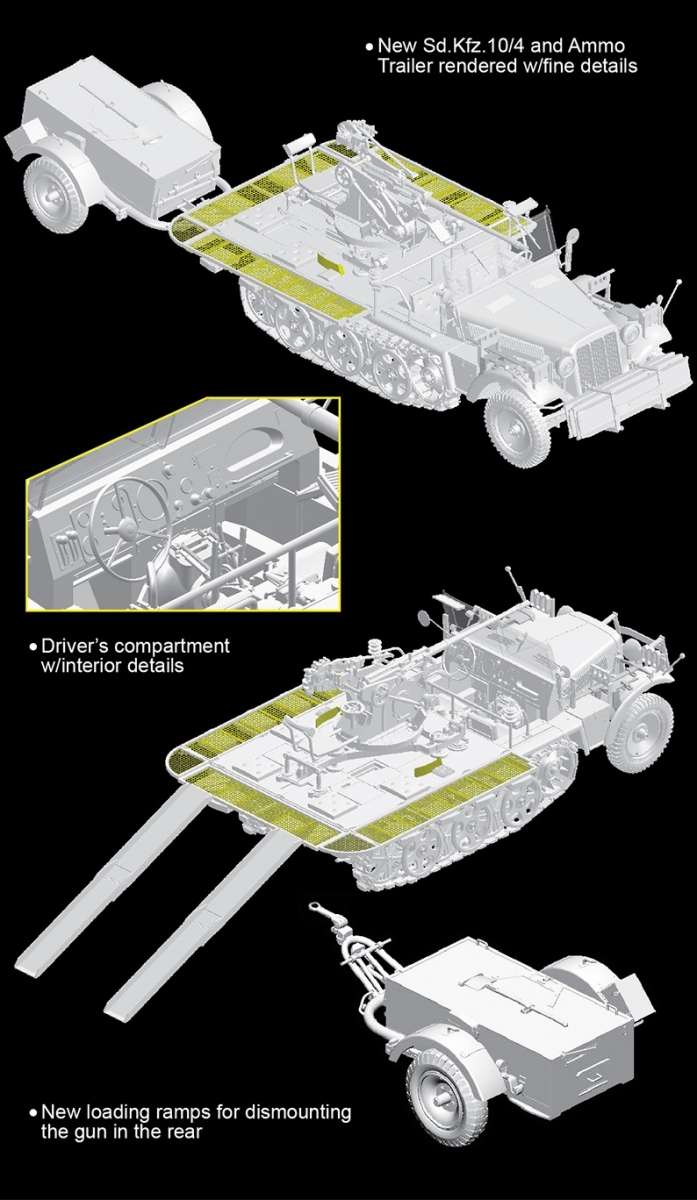 Sd.Kfz. 10/4 fur 2cm FlaK 30 1940 Producion w/Ammo_image_1_model_dragon_6711-image_Dragon_6711_3