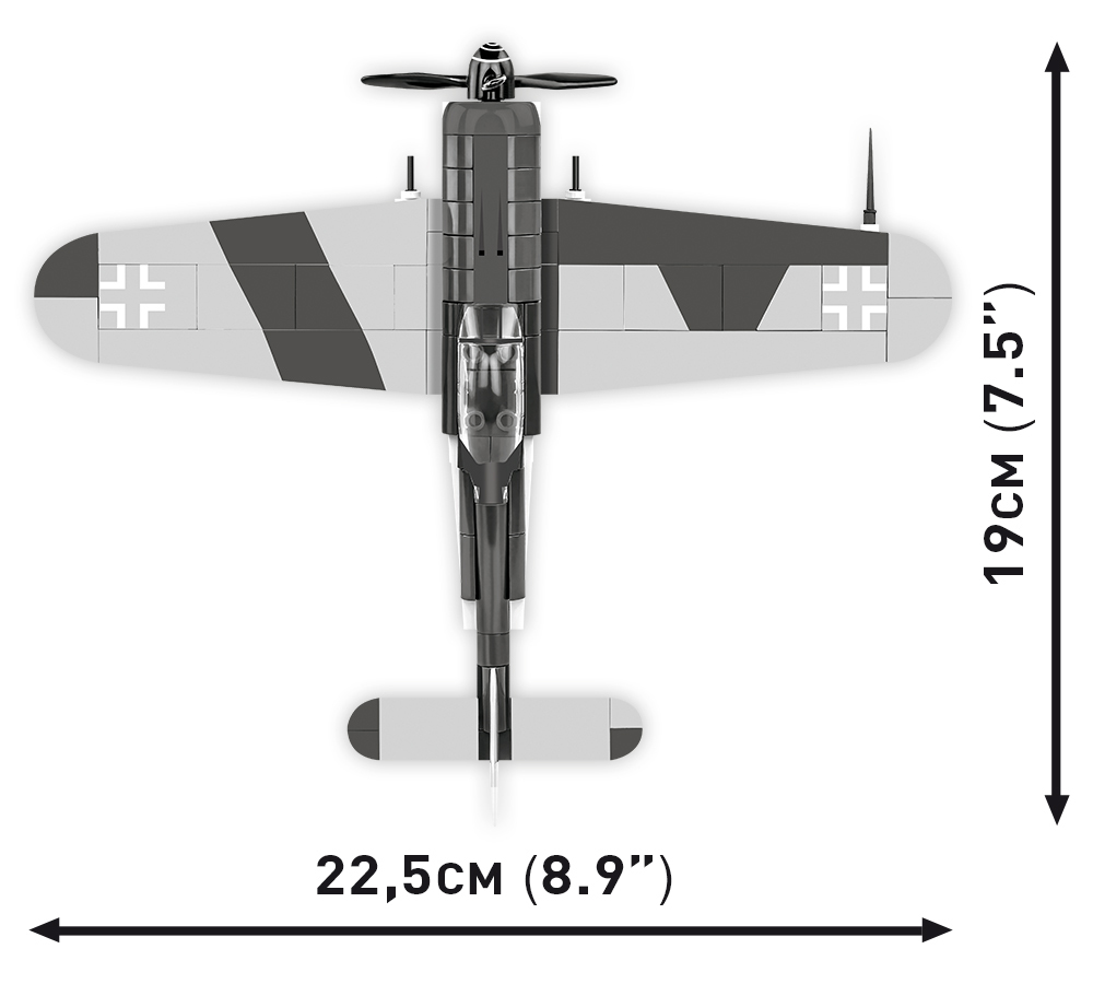 Wymiary samolotu FW190 z Cobi 5871