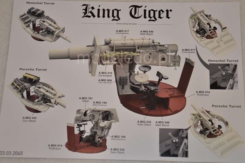 German heavy Tank King Tiger Porsche Turret w/Zimmerit model_do_sklejania_takom_2046_image_23-image_Takom_2046_3