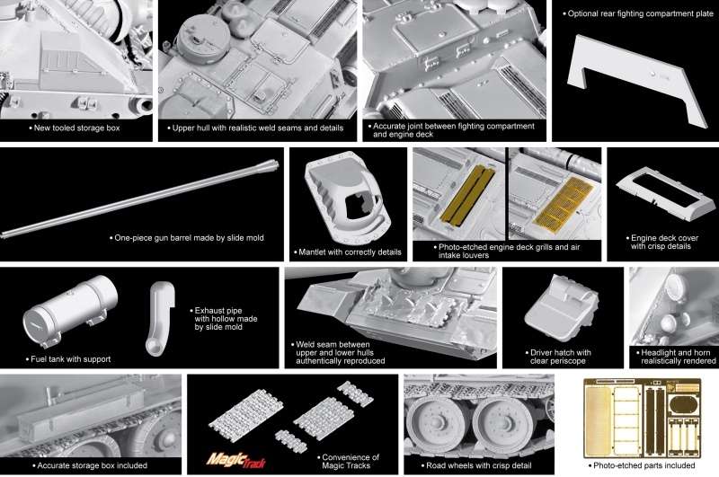 Dragon 3572 w skali 1:35 - model Tank Destroyer SU-100 do sklejania - image dra3572 c-image_Dragon_3572_3