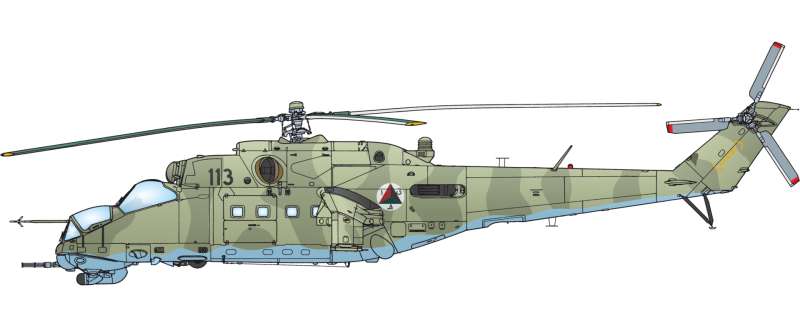 Zestaw - helikoptery Mi-24, Mi-35 oraz pojazd Velorex, plastikowe modele do sklejania Eduard 2116 w skali 1:72 - image a_52-image_Eduard_2116_3