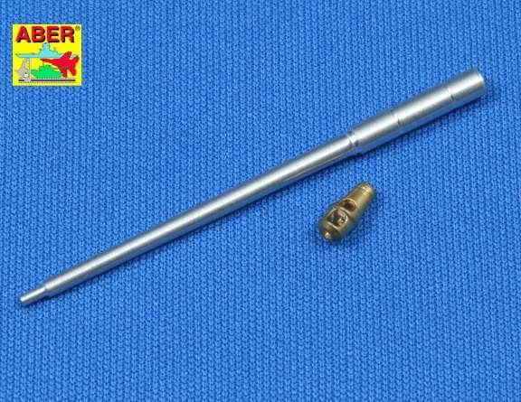Metalowa lufa do modelu niemieckiego czołgu ciężkiego Tiger II (wszystkie wersje) w skali 1/72, Aber 72L03.
-image_Aber_AB72L03_1