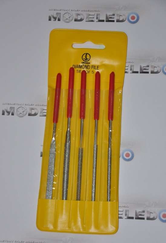 Zestaw 5 pilników modelarskich - diamentowych o podwyższonej trwałości, Adammed MA284-image_ADAMMeD_MA284_1