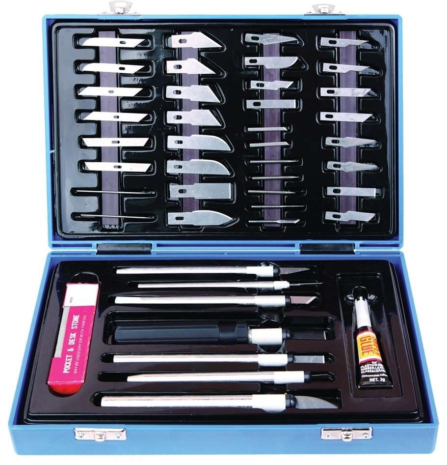 Profesjonalny zestaw nożyków modelarskich w wygodnej walizce, Adler AD-7650-image_Adler_AD-7650_1