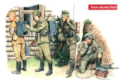 Niemiecka jednostka łączności radiowej, plastikowe figurki do sklejania Dragon 6053 w skali 1:35.-image_Dragon_6053_1