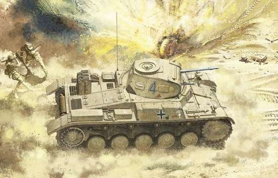 Model niemieckiego czołgu Pz.Kpfw.II Ausf C ze wzmocnionym pancerzem, plastikowy model Dragon 6432 do sklejania w skali 1/35.-image_Dragon_6432_1