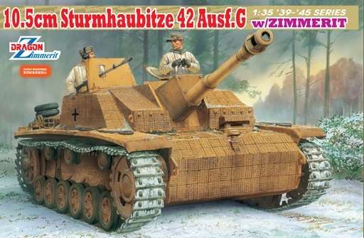 Niemiecka haubica samobieżna Stuh42 ausf. G z zimmeritem, plastikowy model do sklejania Dragon 6454 w skali 1:35.-image_Dragon_6454_1