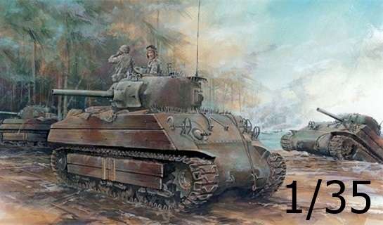 Amerykański czołg M4A2 Sherman w służbie Marines, plastikowy model do sklejania Dragon 6462 w skali 1:35.-image_Dragon_6462_1