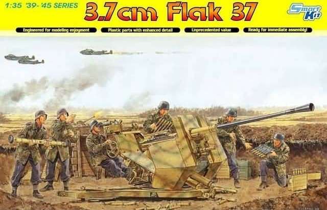 Niemieckie działo przeciwlotnicze FlaK 37, plastikowy model do sklejania Dragon 6483 w skali 1:35-image_Dragon_6483_1