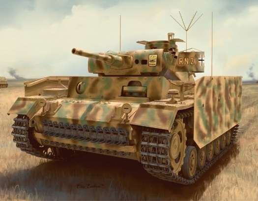 Plastikowy model do sklejania niemieckiego czołgu PZIII w wersji J. Model Dragon 6570 w skali 1:35.-image_Dragon_6570_1