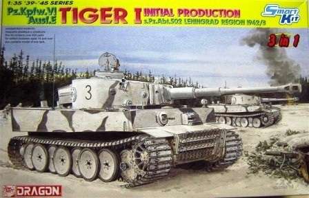 Niemiecki czołg ciężki Pz.Kpfw.VI Tiger I , plastikowy model do sklejania Dragon 6600 w skali 1:35-image_Dragon_6600_1