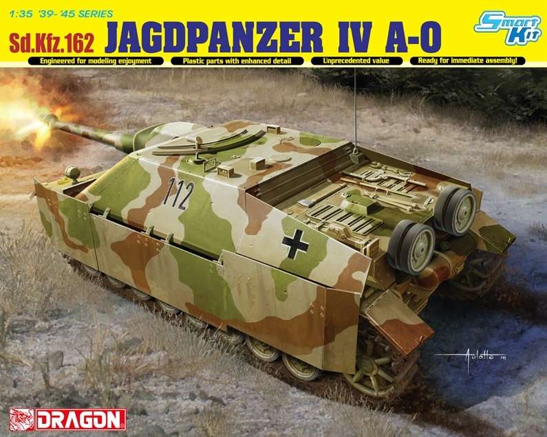 Niemiecki niszczyciel czołgów Sd.Kfz.162 Jagdpanzer IV A-0, plastikowy model do sklejania Dragon 6843 w skali 1:35-image_Dragon_6843_1