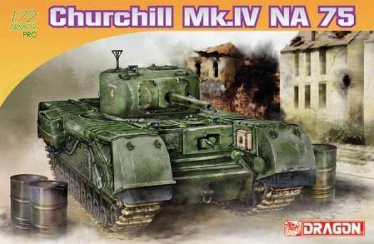 Brytyjski ciężki czołg piechoty Churchill Mk. IV NA 75, plastikowy model do sklejania Dragon 7507 w skali 1/72.-image_Dragon_7507_1