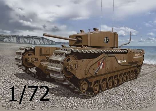 Brytyjski czołg Churchill Mk. III, plastikowy model do sklejania Dragon 7510 w skali 1/72.-image_Dragon_7510_1