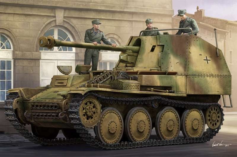 Niemieckie samobieżne działo przeciwpancerne Marder III wersja M , plastikowy model do sklejania Hobby Boss 80168 w skali 1:35-image_Hobby Boss_80168_1