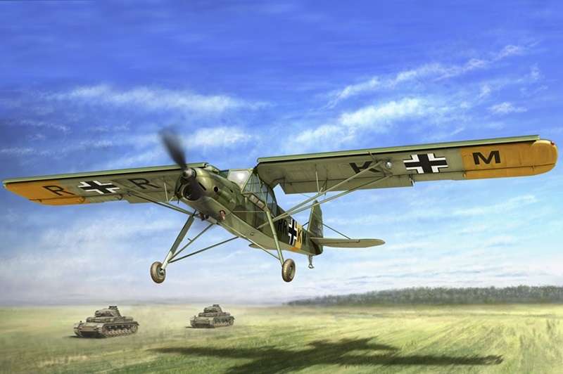 Niemiecki samolot rozpoznawczo-łącznikowy Fieseler Fi 156 A-0/C-1 Storch, plastikowy model do sklejania Hobby Boss 80180 w skali 1:35-image_Hobby Boss_80180_1