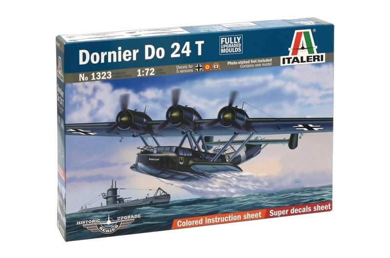 Niemiecka latająca łódź Dornier Do 24 T, plastikowy model do sklejania Italeri 1323 w skali 1:72-image_Italeri_1323_1