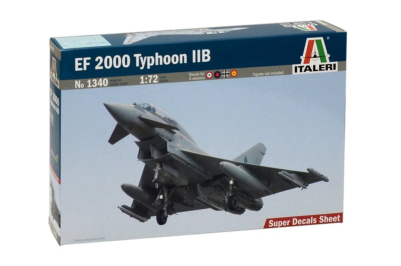 Europejski wielozadaniowy myśliwiec dwusilnikowy EF-2000 Typhoon Twin Seater, plastikowy model do sklejania Italeri 1340 w skali 1:72-image_Italeri_1340_1