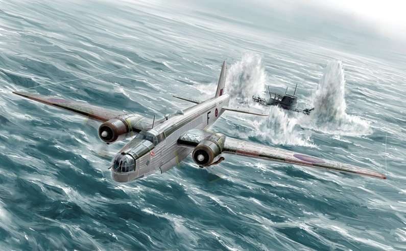 Brytyjski dwusilnikowy średni bombowiec Vickers Wellington Mk. IC, plastikowy model do sklejania Italeri 1383 w skali 1:72.-image_Italeri_1383_1